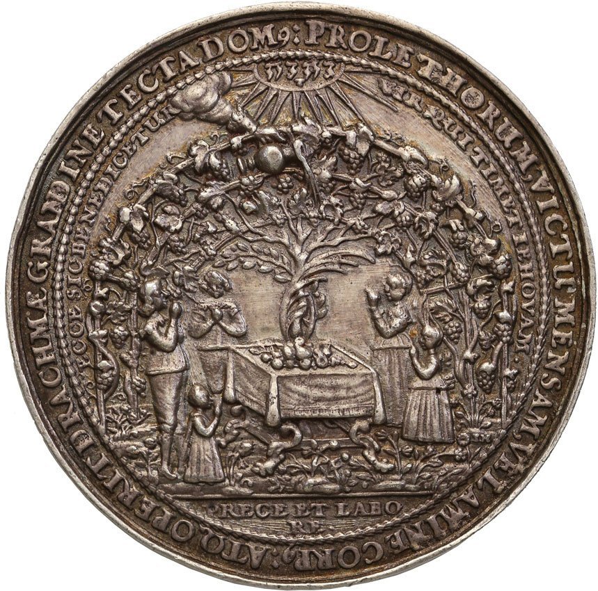 Władysław IV Waza. Medal zaślubinowy, Jan Höhn, Gdańsk, srebro